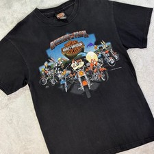 Harley-Davidson Looney Tunes Uomo M Funzionante con la Confezione Taz Bugs Bunny Tee