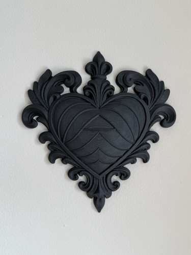 Targa parete cuore gotico - targa,