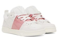 Sneakers da skate aperte Valentino Garavani bianche e rosa UK 6 RRP £ 630 L17