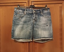 dsquared women's denim blue jeans shorts donna lady size 42 (40) S made in italy
