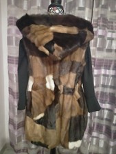 pelliccia di visone smanicato stralci di vero visone prodotto per campione 