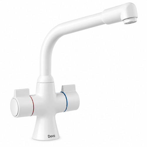 Rubinetto cucina bianco - , deva