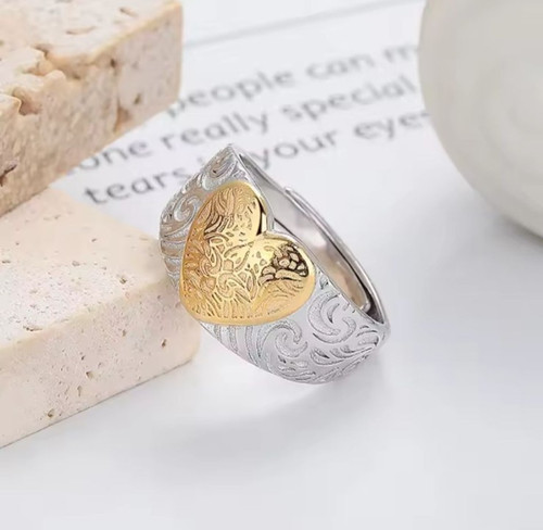 💛Anello donna cuore argento