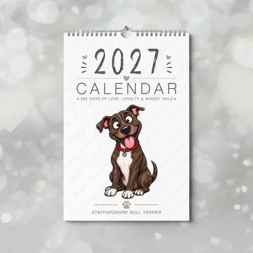 Calendario brindle staffie - calendario,