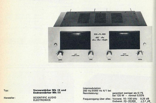 Amplificatore sae mark - amplificatore, iii