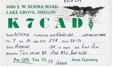 Scheda radio qsl 1961 lake - radio,