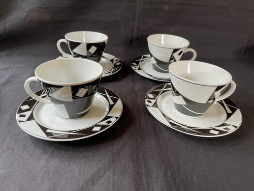 Set tazze piattini in - 4,