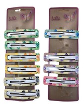 10 FERMAGLI PER CAPELLI CLIC CLAC FIORI COLORI FOTO CM 10 MOLLETTE ACCONCIATURE