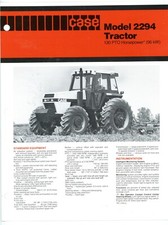 Case 2294Tractor primi anni 80 brochure vendita 4 pagine