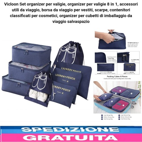 Set organizer valigie pezzi - set, 8