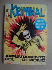 kriminal n° 291 ed.corno 1971