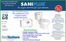 Nuovo kit allungato saniflo - wc,