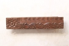 Antico pannello parete architrave filigrana intaglio vintage casa giardino tempio trave massiccia