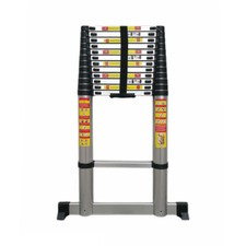 SCALA TELESCOPICA IN ALLUMINIO PORTATILE ESTENSIBILE MULTIUSO SUPPORTA 150 KG CE