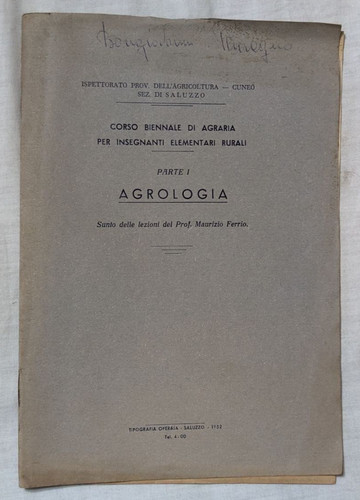 Agrologia parte maurizio - agrologia,