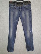 CNC Costume National Jeans Pantaloni Donna Blu Denim Taglia 31 (veste tg. 44-46)