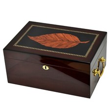 Humidor per sigari Cedro + umidificatore + igrometro in legno di acero lucido HUM-100TY