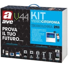 Kit videocitofono bifamiliare LCD 4.3" - VI2F-PE2AP - AVE KV01-2PIT4BAP 2Fili