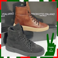 scarpe uomo alte sneakers scarponcini stivali pelle made in italy anfibi   vvv