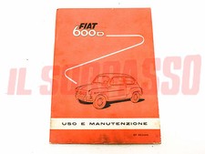 LIBRETTO USO E MANUTENZIONE FIAT 600 D ORIGINALE 21 EDIZIONE