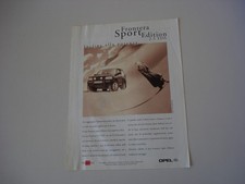 advertising Pubblicità 1997 OPEL FRONTERA SPORT EDITION