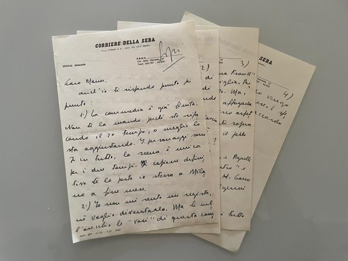 Lettera autografa indro - autografa,
