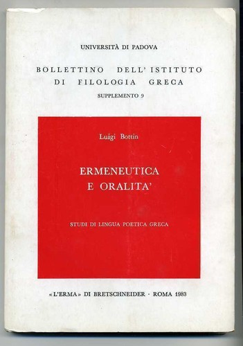 Ermeneutica oralita studi - ermeneutica, e