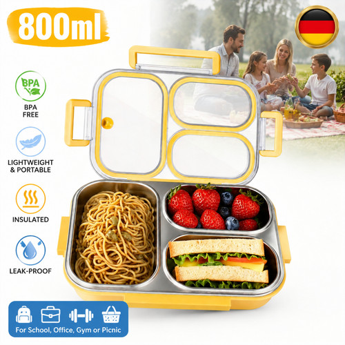 Lunchbox bento acciaio - lunchbox, in
