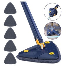 MOCIO TRIANGOLARE REGOLABILE GIREVOLE TELESCOPICO PULIZIA PARETI SOFFITTI FINEST