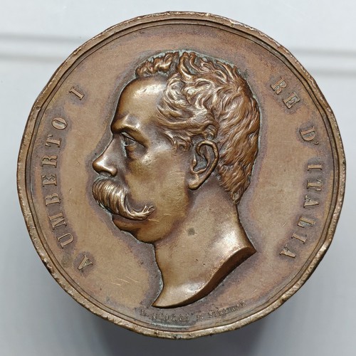 Medaglia 1884 visita umberto - visita,