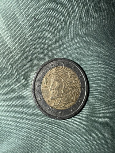 Moneta euro di dante - moneta,