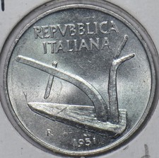 Italy 1951 10 Lire BU 295882