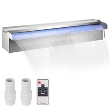 VEVOR Doccia a Goccia 45cm LED Piscina Cascata Fontana Piscina Acciaio Inox Doccetta a Goccia