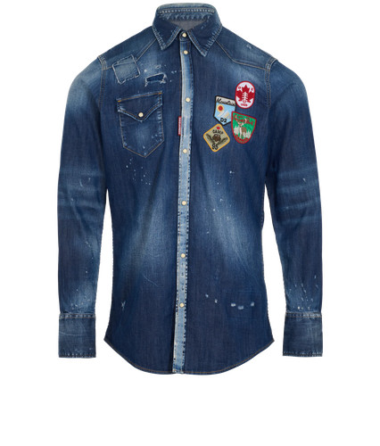Dsquared2 camicia patchwork - dsquared2,