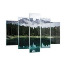 Quadro su Vetro 150x100cm Paesaggio montagne nuvole Stampe Moderni Murale