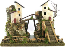 Fiume Tra Montagne Con Case