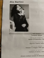 AUTOGRAFO ORIGINALE MIA