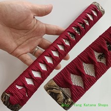Rosso scuro ito katana - ito, tsuka