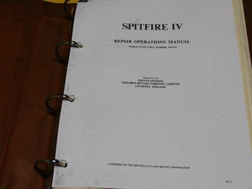 Triumph spitfire repair - iv,