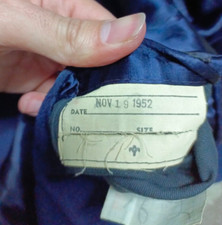 Tuta soprabito anni 50 datata vintage su misura 100% cashmere marina 48R