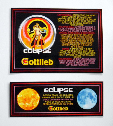 Eclipse gottlieb 1982 - gottlieb,