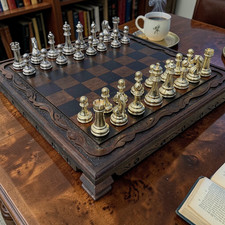 Set scacchiera vintage tavolo