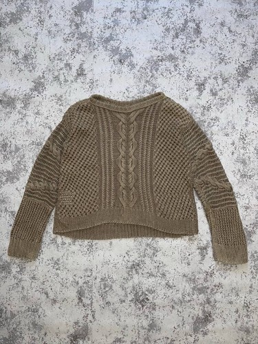 Maglione donna maglia marrone