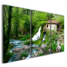 Stampe su tela Vecchio mulino paesaggi natura fiume quadro moderno canvas