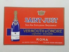 Cartolina Vermouth Roma Distilleria Liquore Saint-Just Pubblicitaria 