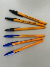 Lotto 6 penne bic orange nere