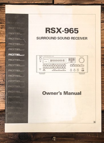 Rotel rsx 965 ricevitore - rotel,