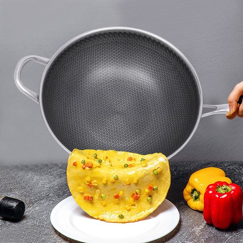 Wok acciaio inox con - acciaio,