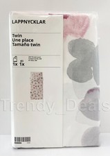 Copripiumino matrimoniale Ikea LAPPNYCKLAR con federa set letto bianco floreale - NUOVO