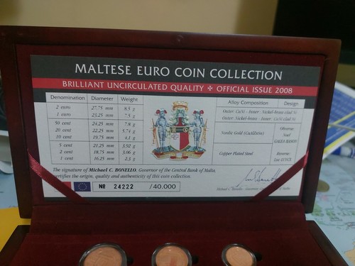 Malta euro 2008 - serie, monete